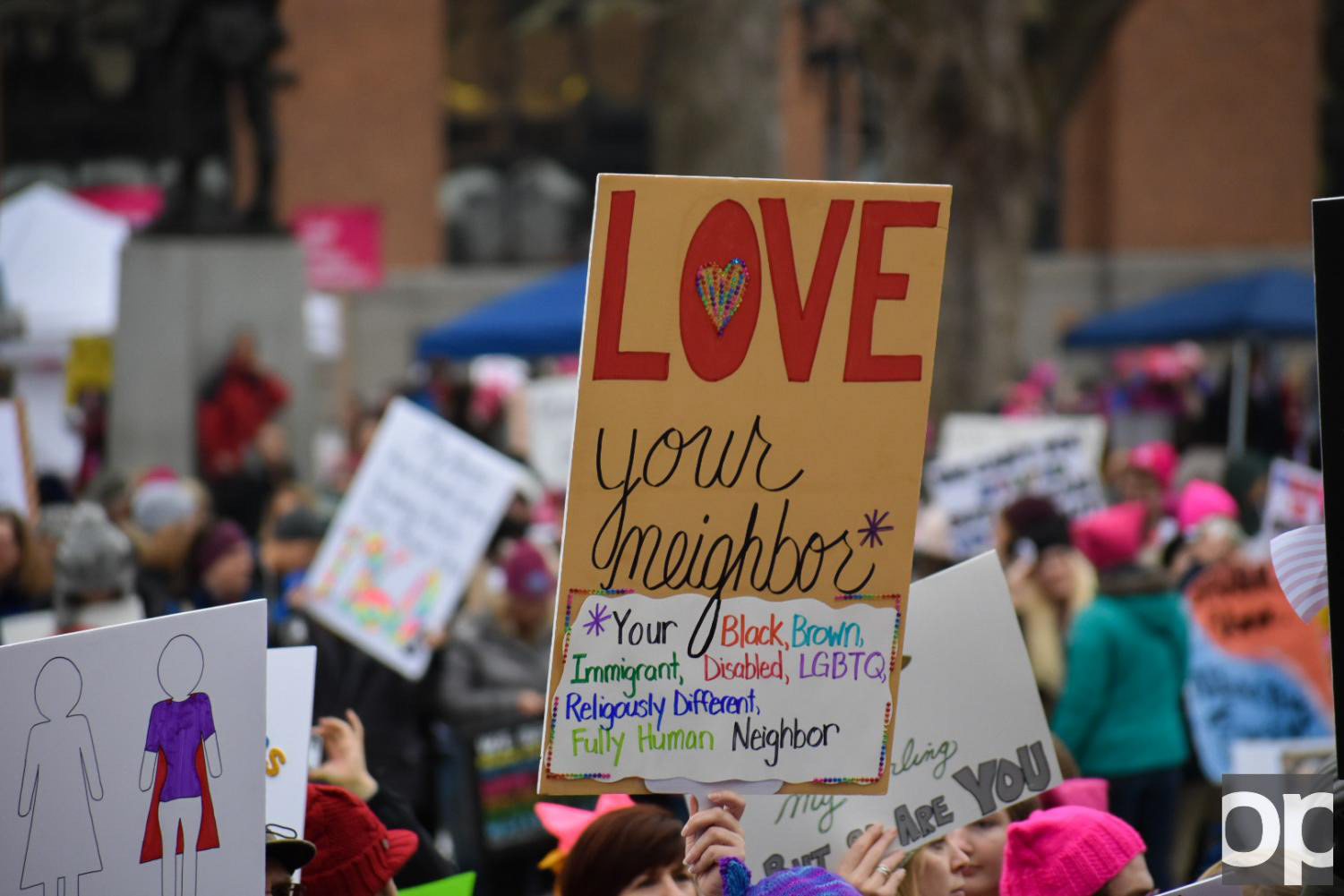 a sign from the Women's March 2018